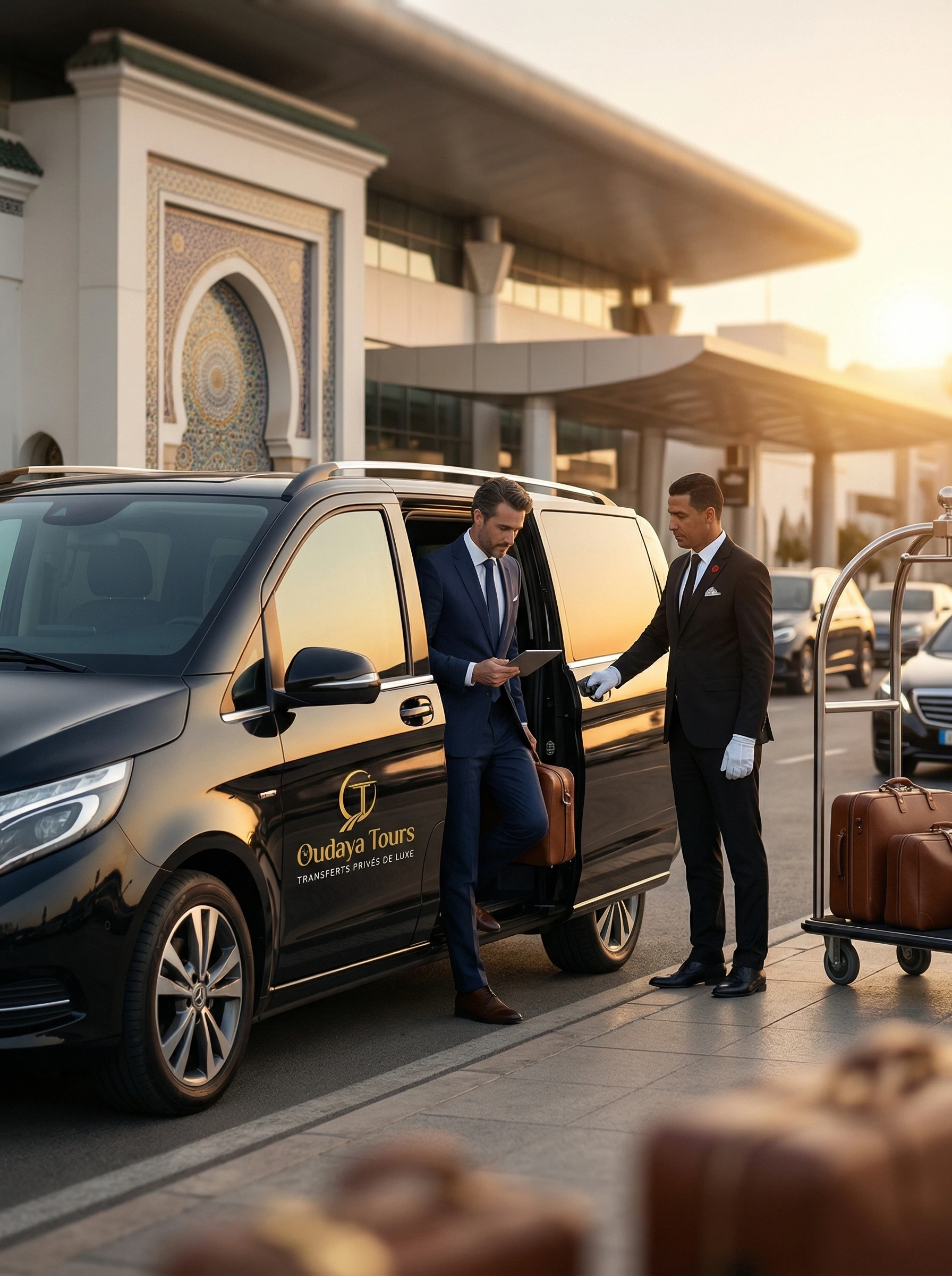 Transfert aéroport au Maroc avec chauffeur Oudaya Tours